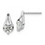 Image of 12.7mm Sterling Silver Rhodium-plated CZ Post Earrings QE15693