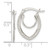 Image of 20.5mm Sterling Silver Beaded Double Oval Hoop Earrings QE15904