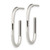 Image of 27mm Sterling Silver Polished Oval J-Hoop Post Earrings QE15988
