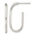 Image of 27mm Sterling Silver Polished Oval J-Hoop Post Earrings QE15988