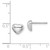 Image of 8mm Sterling Silver Rhodium-plated Heart Post Earrings QE4819