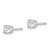 Image of 4mm Sterling Silver Polished 4mm Round CZ Stud Earrings QE12182