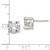 Image of 9mm Sterling Silver Polished 8mm Round CZ Stud Earrings QE319