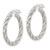 Image of 26.5mm Sterling Silver Polished Twisted Rope Hoop Earrings QE15842