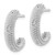 Image of 20.39mm Sterling Silver Rhodium-plated CZ Post Hoop Earrings QE15698