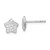 Image of Sterling Silver Rhodium-plated CZ Star Post Earrings QE14887