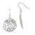 Image of 42mm Sterling Silver Polished Fancy Circle Dangle Earrings QE7082