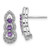 Image of 16.64mm Sterling Silver Rhodium-plated Amethyst Post Earrings QE17759AM