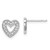 Image of 9mm Sterling Silver Rhodium-plated CZ Heart Post Earrings QE11884