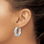 Image of 28.4mm Sterling Silver Rhodium-plated Polished Hoop Earrings QE16809 Image of 28.4mm Sterling Silver Rhodium-plated Polished Hoop Earrings QE16809
