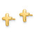 Image of Sterling Silver Gold-tone Polished Cross Post Earrings QE16571GP