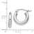 16mm Sterling Silver Rhodium-plated 3mm Round Hoop Earrings QE4396