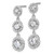 Image of 30.7mm Sterling Silver Rhodium-plated CZ Dangle Post Earrings QG6489E