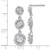 Image of 30.7mm Sterling Silver Rhodium-plated CZ Dangle Post Earrings QG6489E