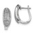 Image of 21mm Sterling Silver Rhodium-plated CZ Hinged Hoop Earrings QE13695