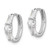 Image of 16.5mm Sterling Silver Rhodium-plated CZ Hinged Hoop Earrings QE17176