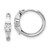 Image of 16.5mm Sterling Silver Rhodium-plated CZ Hinged Hoop Earrings QE17176