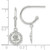 Image of 26.4mm Sterling Silver E-coated Rose Dangle Post Hoop Earrings QE17626 Image of 26.4mm Sterling Silver E-coated Rose Dangle Post Hoop Earrings QE17626