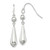 Image of 41mm Sterling Silver Polished Beaded Teardrop Dangle Earrings QE12072