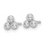 Image of 5.25mm Sterling Silver Rhodium-plated Polished CZ Post Earrings QE15715