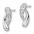 Image of 15.05mm Sterling Silver Rhodium-plated Polished CZ Post Earrings QE15633