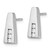 Image of 14.4mm Sterling Silver Rhodium-plated Polished CZ Post Earrings QE17147