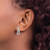 Image of 11mm Sterling Silver Rhodium-plated Polished CZ Post Earrings QE15719