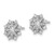 10.54mm Sterling Silver Rhodium-plated CZ Snowflake Post Earrings QE15771