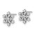Image of 9.95mm Sterling Silver Rhodium-plated CZ Snowflake Post Earrings QE17671