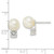 Image of 13.32mm Sterling Silver CZ and 7-8mm Simulated Pearl Post Earrings QE16338