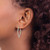 28.3mm Sterling Silver Polished Diamond-cut Endless Hoop Earrings QE15831