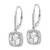 Image of 33mm Sterling Silver Rhodium-plated Polished CZ Dangle Earrings QE12425