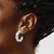 Image of Sterling Silver Rhodium-plated Polished Hoop Post Earrings QE16979