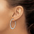 Sterling Silver Rhodium-plated Polished Post Hoop Earrings QE16989