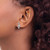 Image of 14.9mm Sterling Silver Rhodium-plated CZ Treble Clef Post Earrings QE15653