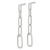 Image of Sterling Silver E-coated Paperclip Link Post Dangle Earrings QE17047