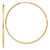 Image of 46mm Sterling Silver Flash Gold-plated 1.3mm Endless Hoop Earrings QE4359GP