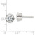 Image of 7mm Sterling Silver Polished 7mm Round CZ Bezel Set Stud Earrings QE3176