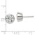 Image of 8mm Sterling Silver Polished 8mm Round CZ Bezel Set Stud Earrings QE3178
