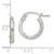 Image of 17mm Sterling Silver 2.5mm Polished/Satin Diamond-cut Hoop Earrings QE4429SP