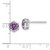 Image of Sterling Silver Rhodium-plated Polished Amethyst Post Earrings QE17769AM