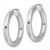 Image of 36.05mm Sterling Silver Rhodium-plated Laser-cut 5mm Round Hoop Earrings QE16871