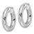Image of 26.25mm Sterling Silver Rhodium-plated Laser-cut 5mm Round Hoop Earrings QE16872