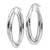 Image of 39mm Sterling Silver Rhodium-plated Polished Diamond-cut Hoop Earrings QE16860