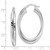 Image of 39mm Sterling Silver Rhodium-plated Polished Diamond-cut Hoop Earrings QE16860