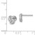 Image of 9mm Sterling Silver Rhodium-plated Polished CZ Love Knot Post Earrings QE11796
