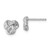 Image of 9mm Sterling Silver Rhodium-plated Polished CZ Love Knot Post Earrings QE11796