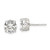 Image of 8mm Sterling Silver Polished 8mm Round CZ Heart Basket Set Stud Earrings QE16139