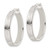 Image of 31.6mm Sterling Silver Polished Geometric Design 5.25mm Round Hoop Earrings QE15920