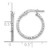 Image of 20mm Sterling Silver Rhodium-plated Polished Textured 1.60mm Hoop Earrings QE16776 Image of 20mm Sterling Silver Rhodium-plated Polished Textured 1.60mm Hoop Earrings QE16776